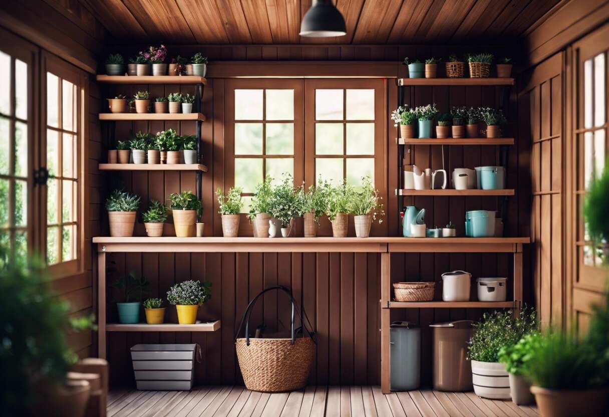 étagères décoratives : allier utilité et esthétique au jardin