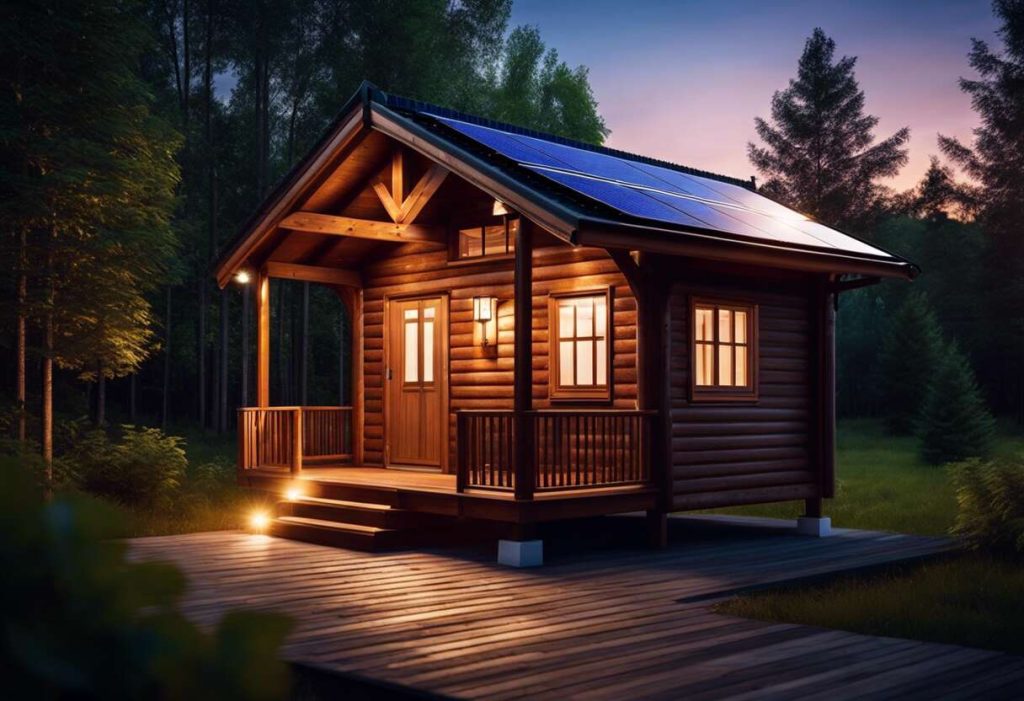 Eclairage solaire avec détecteur : allié sécurité et écologie pour votre cabane