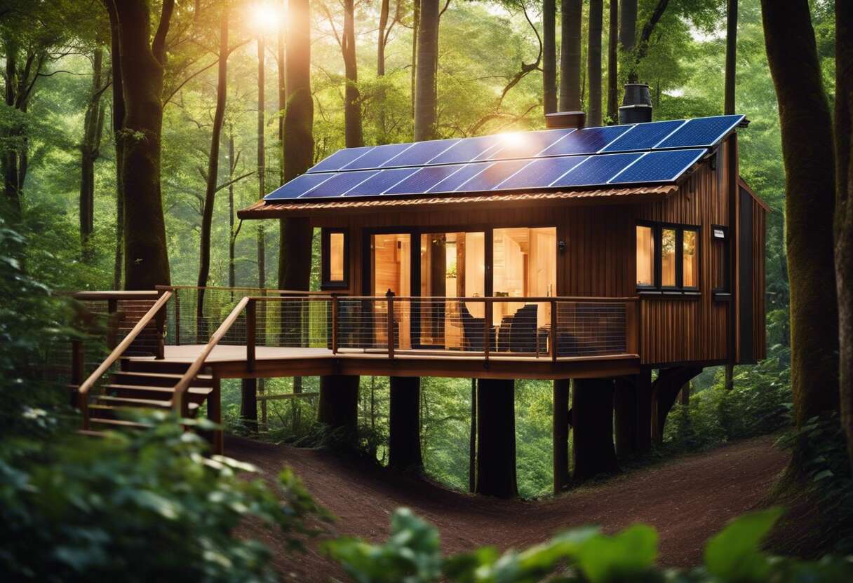 Panneaux solaires pour cabanes perchées : autonomie énergétique en pleine nature