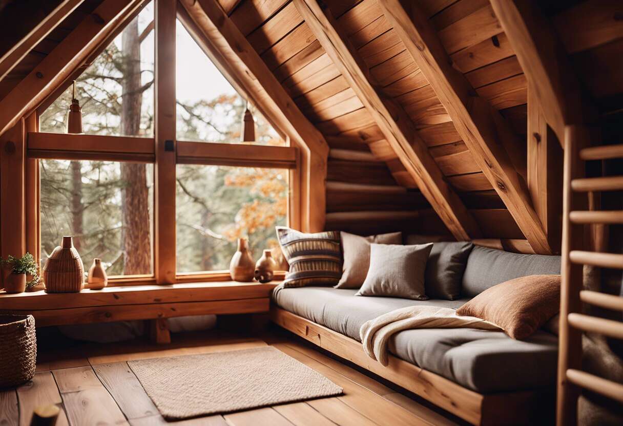 Immersion naturelle : le charme du bois brut en décoration