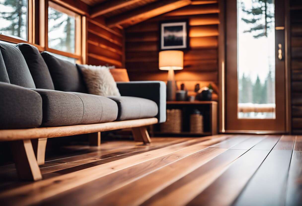 Revêtements malins : choisir le sol adapté à votre cabane intérieure