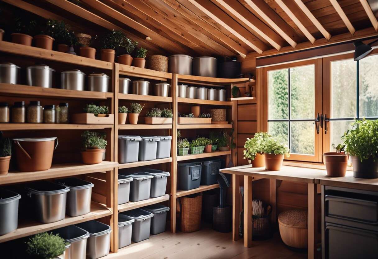 Organisation et aménagement fonctionnel de la cabane de jardin