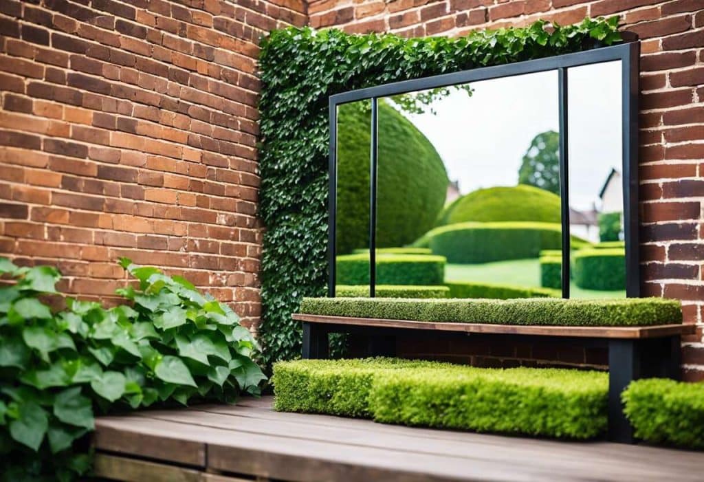 Miroirs décoratifs extérieurs : illusion d'espace et touche charmante