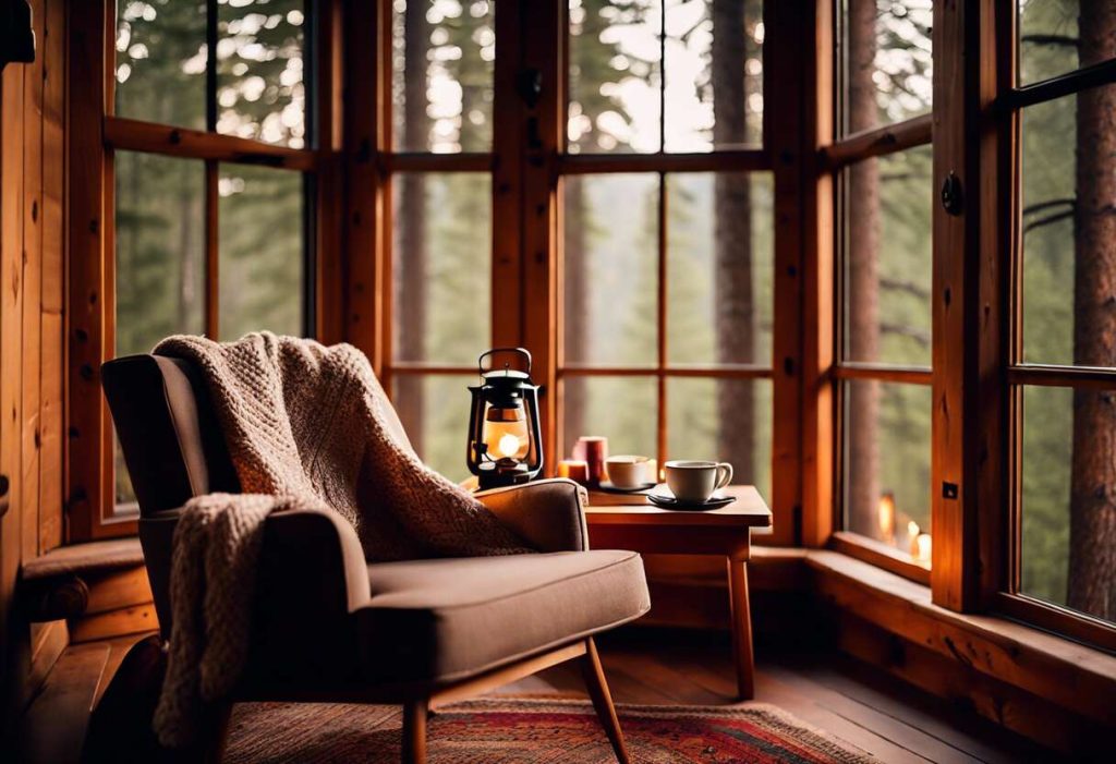 Coin lecture intimiste : aménager un espace dédié dans sa cabane