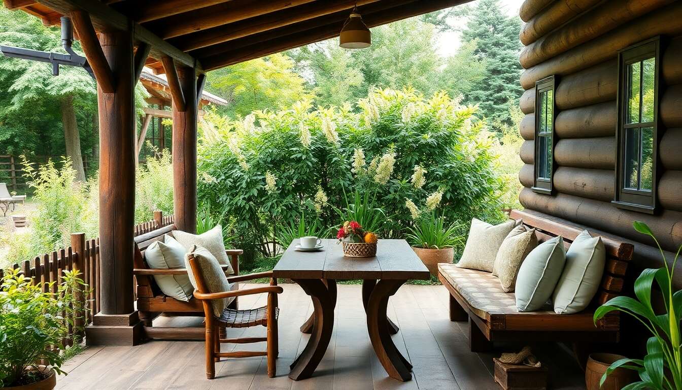 Coussins outdoor : sélection pour un coin repas douillet en cabane