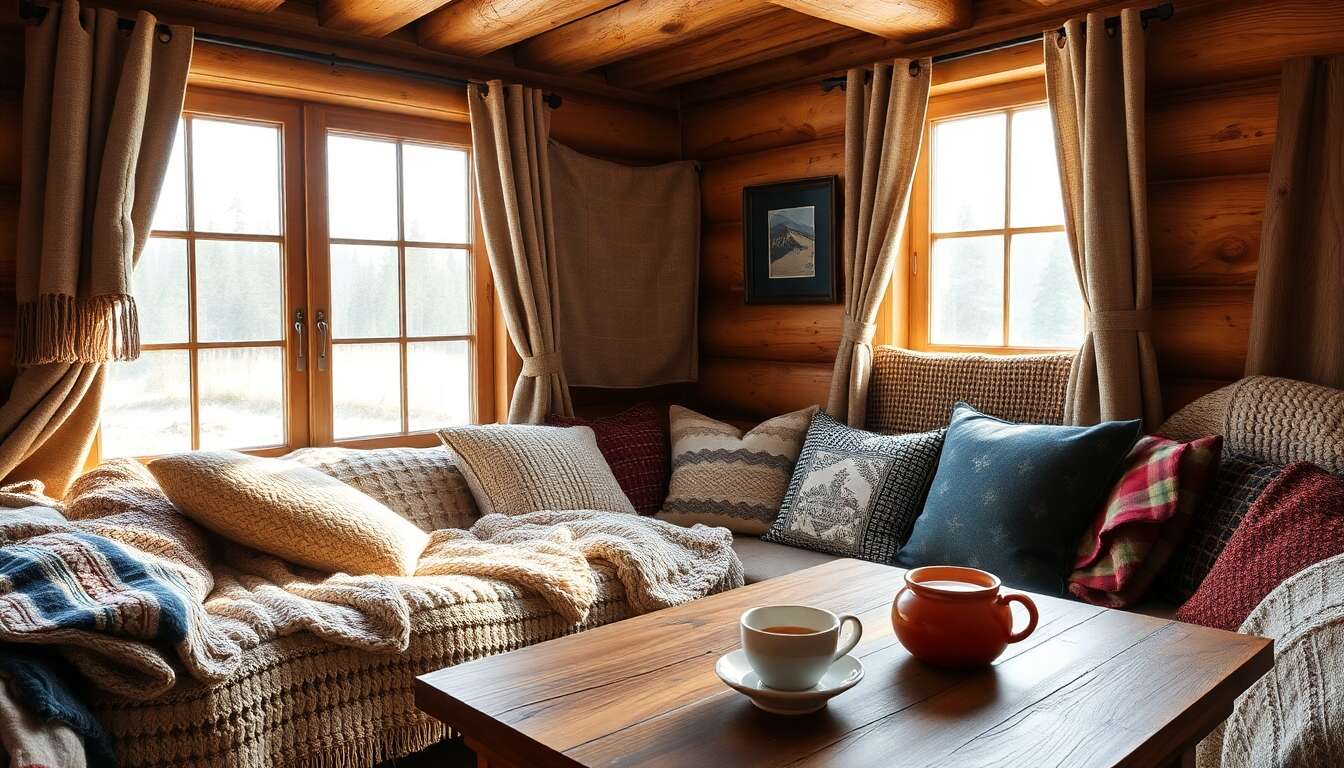 Comment choisir des textiles adaptés à l'ambiance d'une cabane ?