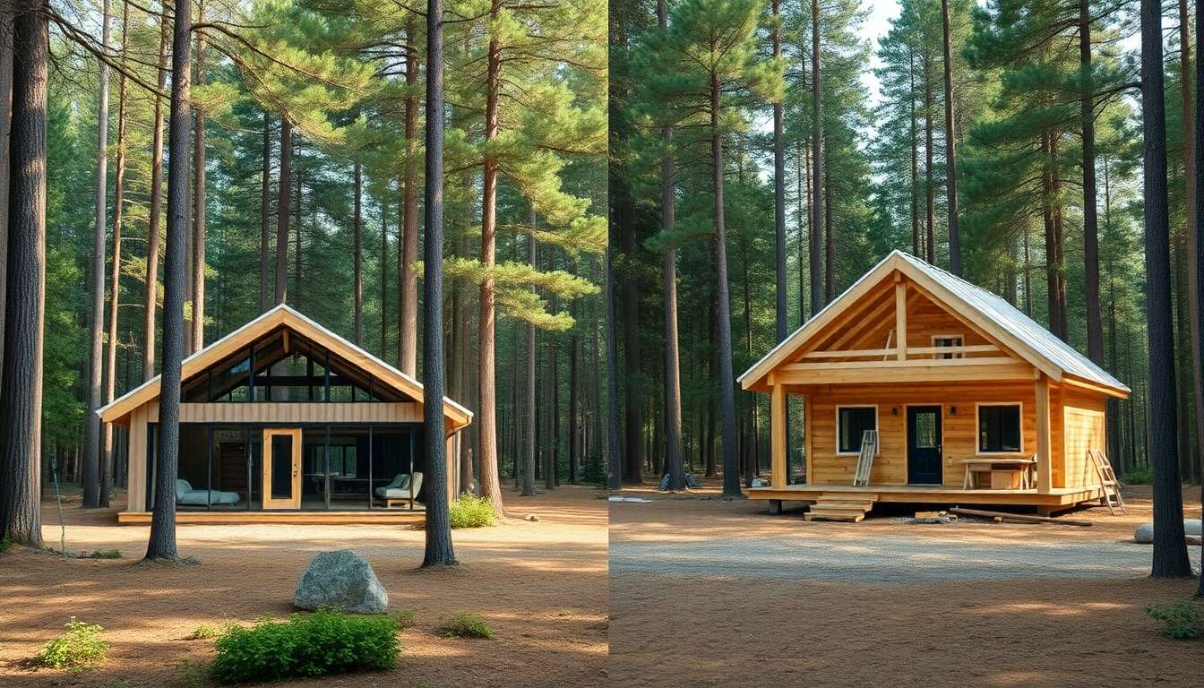 Achat d'une cabane préfabriquée vs construction sur mesure : comparaison des coûts et bénéfices