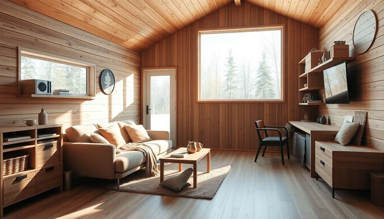 Solutions astucieuses : rangements malins pour cabanes épurées