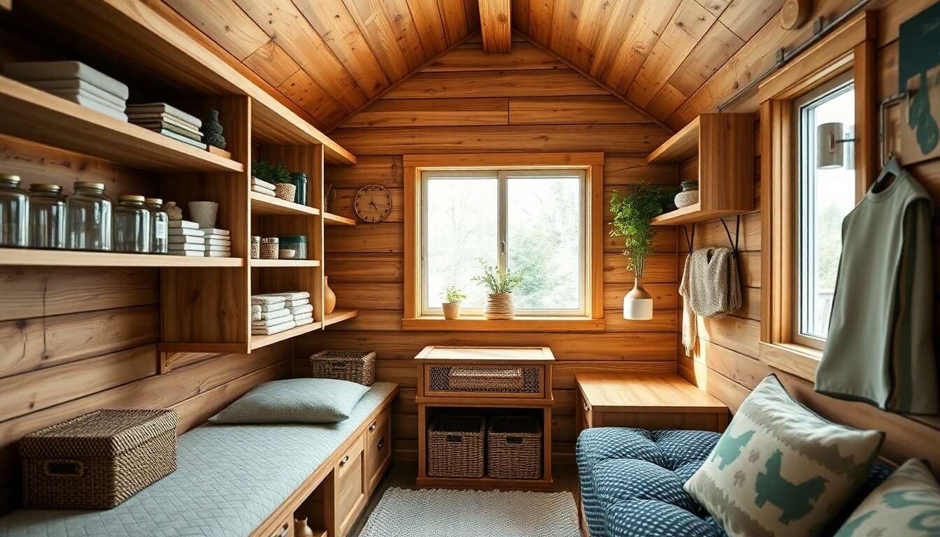 Rangement astucieux dans les petites cabanes : maximiser l'espace disponible