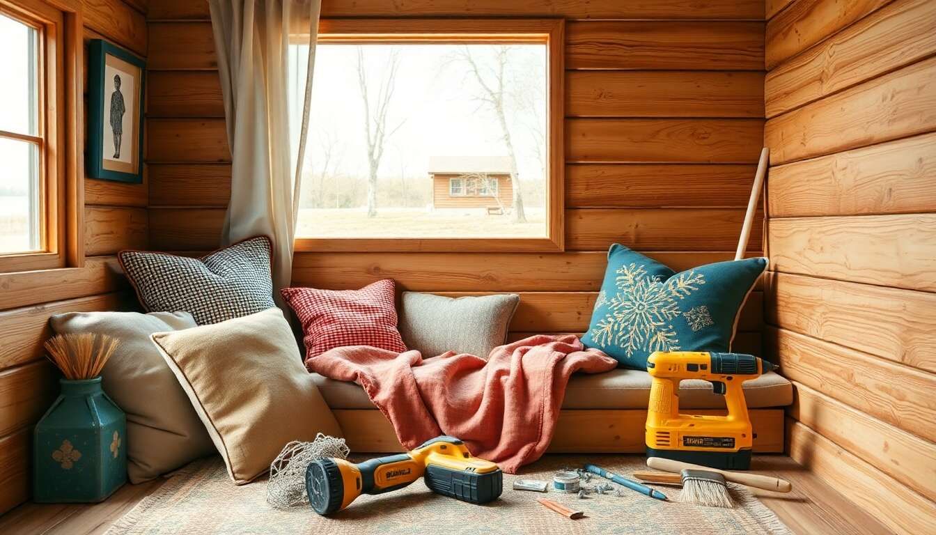 Créer un coin détente parfait dans votre espace réduit de cabane