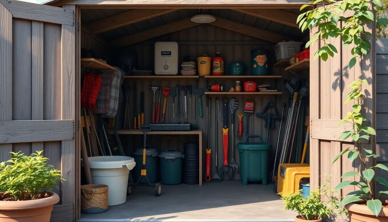 Garder une cabane de jardin organis&eacute;e et esth&eacute;tique