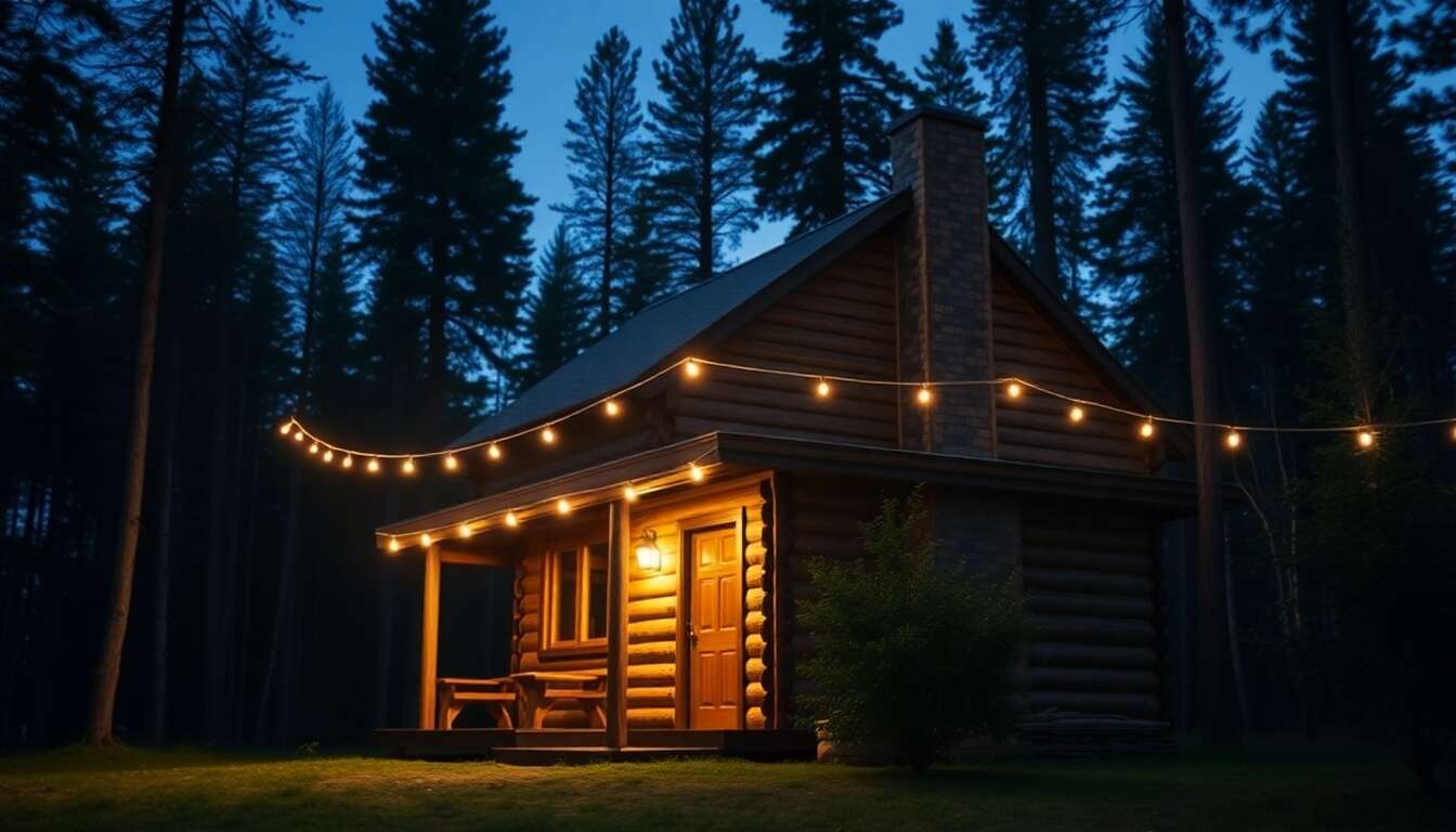 Luminaires extérieurs intelligents comme moyen dissuasif autour de la cabane