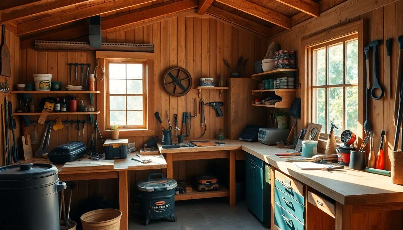 Cr&eacute;er un espace fonctionnel avec un &eacute;tabli ou plan de travail