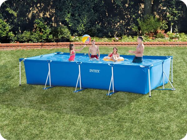 Intex kit Piscine Metal Frame Junior rectangulaire Tubulaire (l) 4,50 x (l) 2,20 x (h) 0,84m