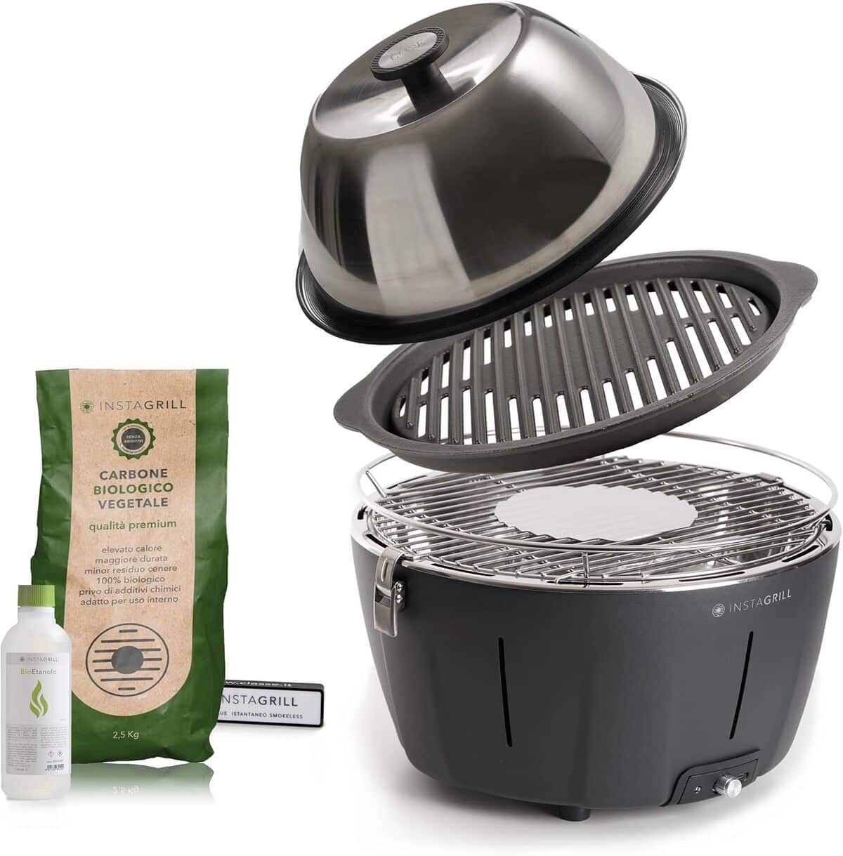 Test Classe Italy : barbecue sans fumée PRO anthracite