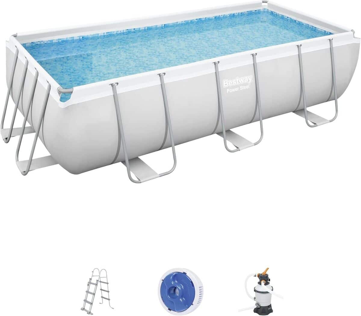 Test de la piscine Bestway Power Steel™ rectangulaire avec filtre à sable