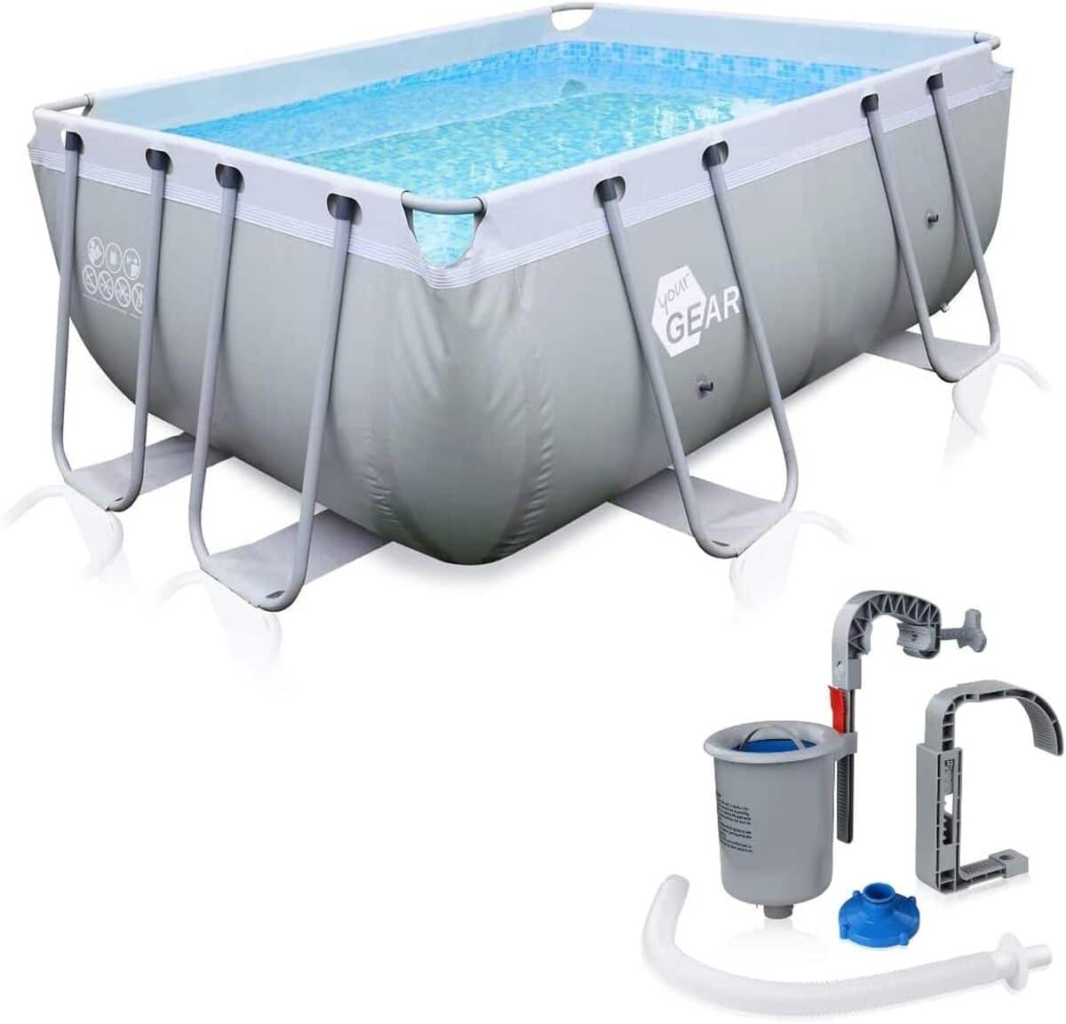 Test de la piscine yourGEAR XL grise 3x2x1m