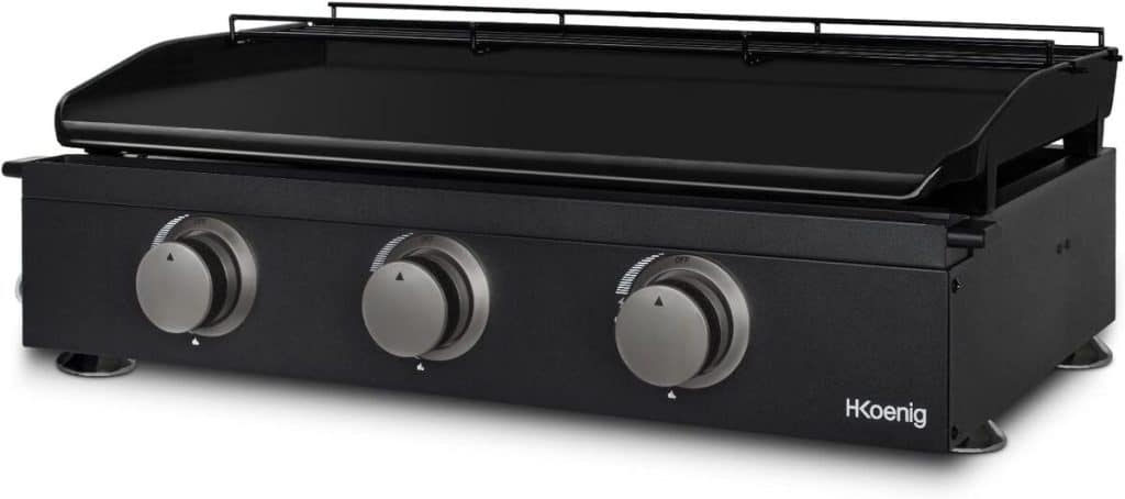 Test de la plancha H.Koenig PLX1032 à gaz avec 3 brûleurs
