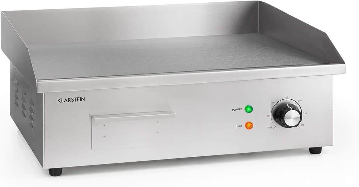 Test : klarstein Grillmeile 3000R Pro, plaque électrique professionnelle en inox