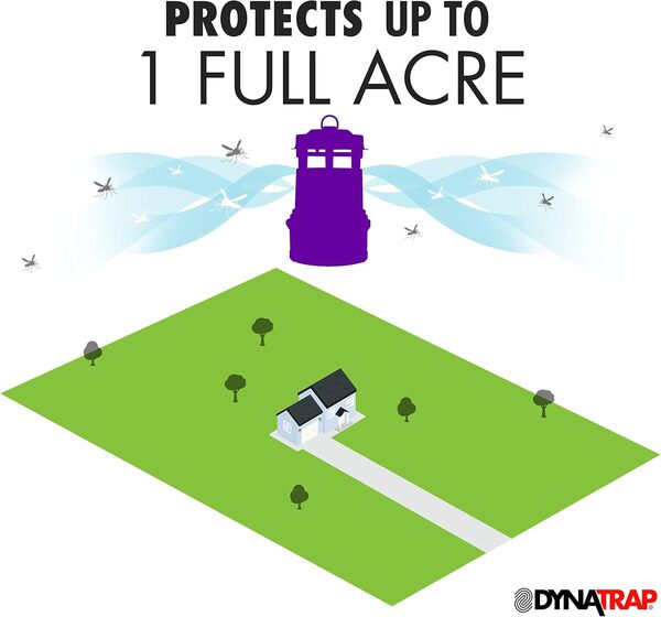 DynaTrap DT2000XLP-AZSR Piège à moustiques et Insectes Volants Extra Large – Tue Les moustiques, Mouches, guêpes, moucherons et Autres Insectes Volants – Protège jusqu'à 1 Acre