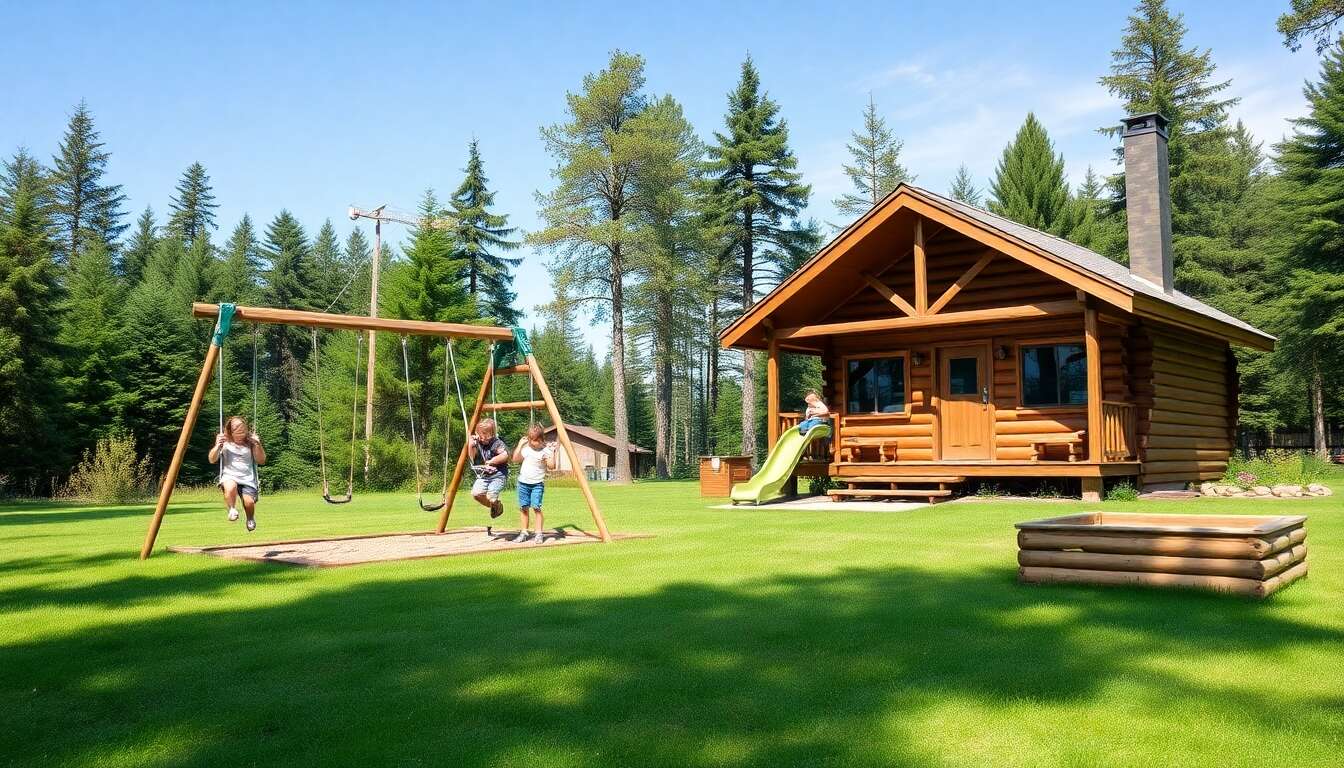 Jeux d'extérieur à installer près d'une cabane familiale
