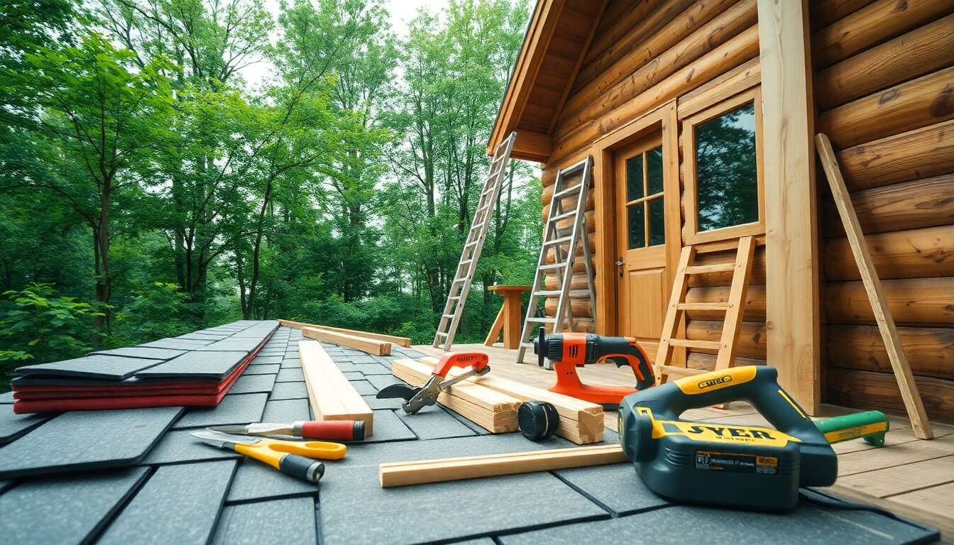 Toitures idéales pour les cabanes en bois : matériaux et installation