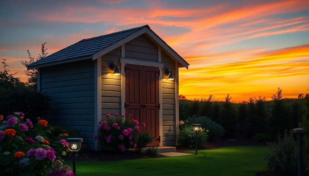 Éclairage extérieur : solutions solaires pour illuminer votre cabane de jardin