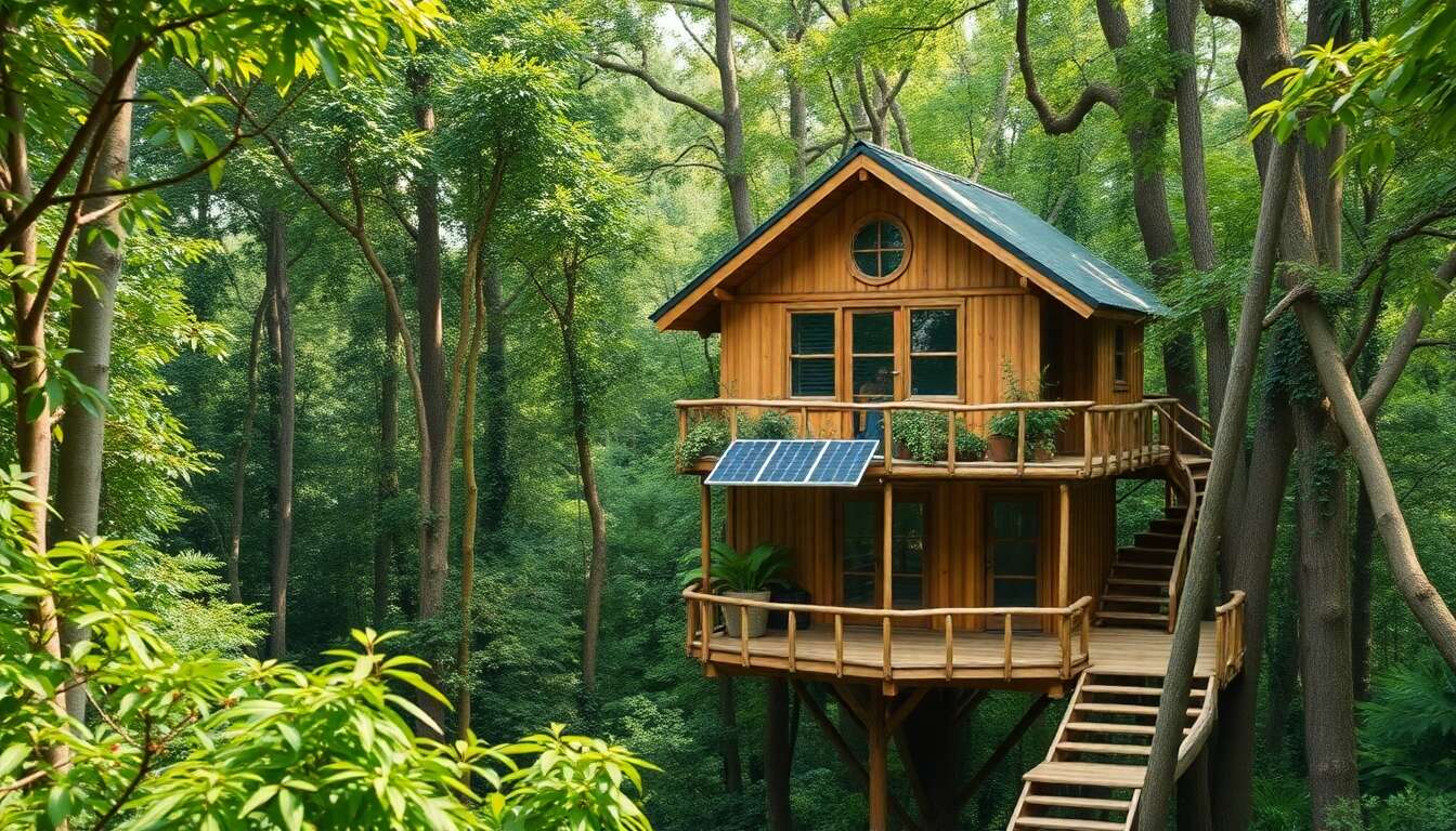 Impact minimal sur l'environnement en construisant une cabane