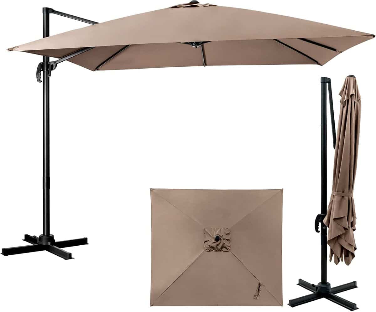 Test : parasol déporté GOPLUS 3x3M excentré et inclinable