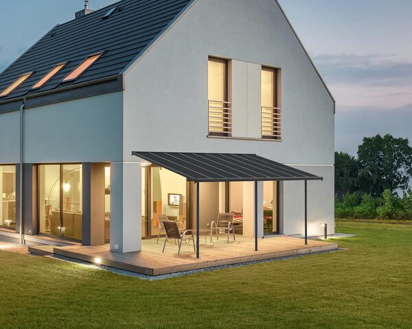 Canopia by Palram Pergola Capri 16.6 m² en Aluminium Et Polycarbonate, Moderne & Élégante, pour Couvrir Une Terrasse Toute L’année (Gris)