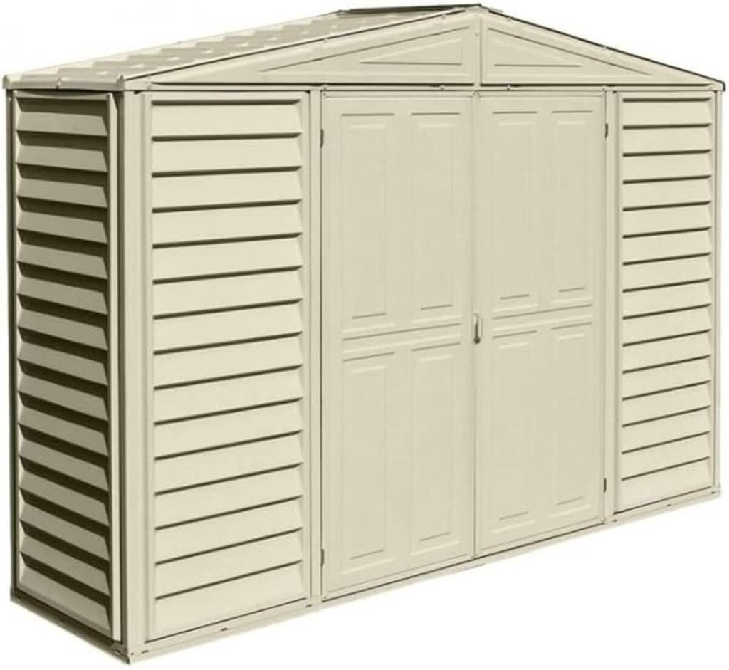 Test de la maison de jardin Ezooza SidePro en PVC ivoire 10, 5'x3