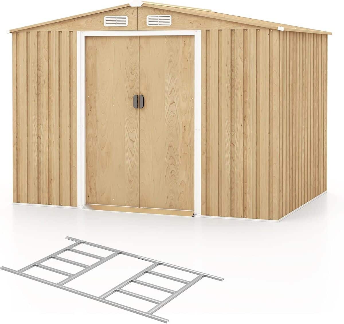 Test de l'abri de jardin COSTWAY en acier galvanisé 5㎡