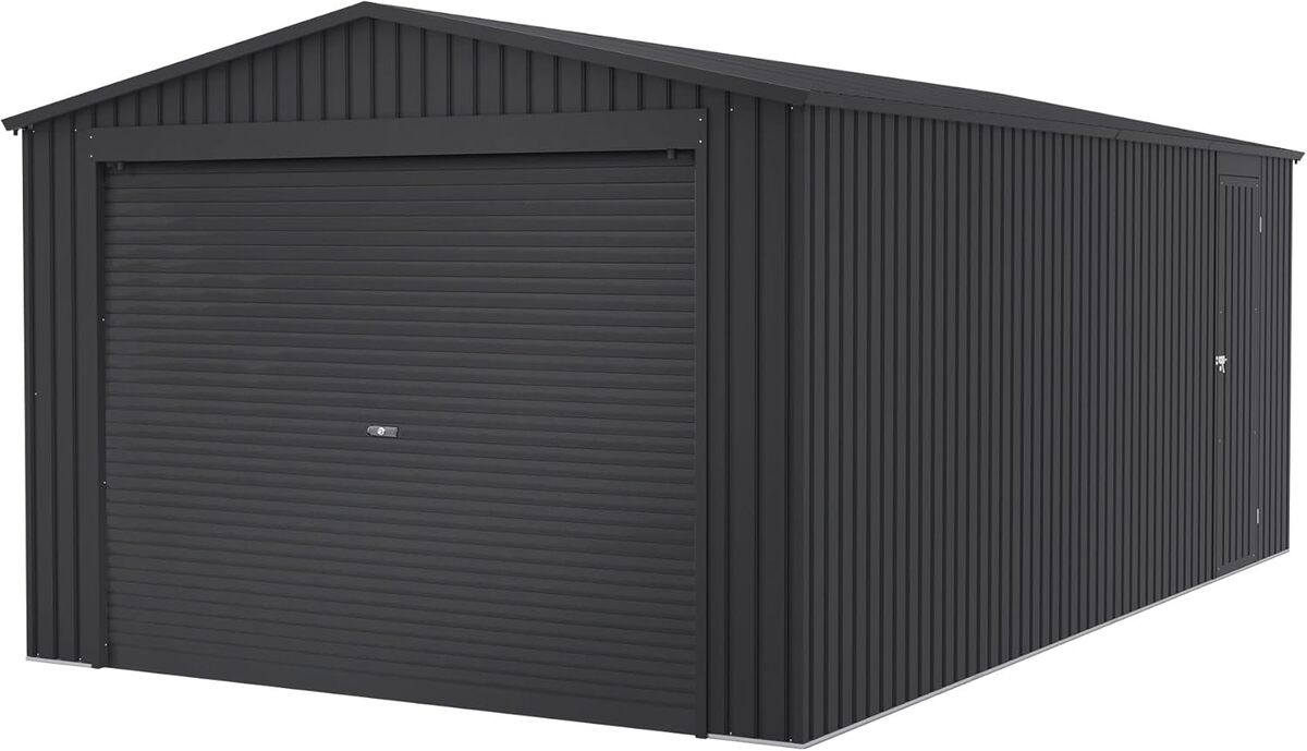 Test du garage en métal Jarama : espace de rangement extérieur optimal