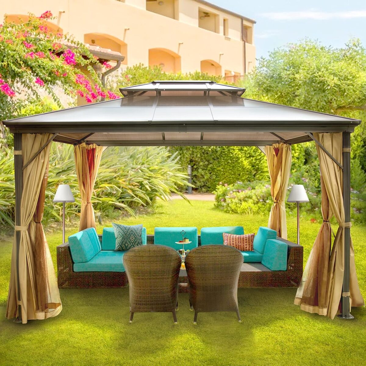 Test du pavillon de jardin VEVOR en aluminium avec moustiquaire