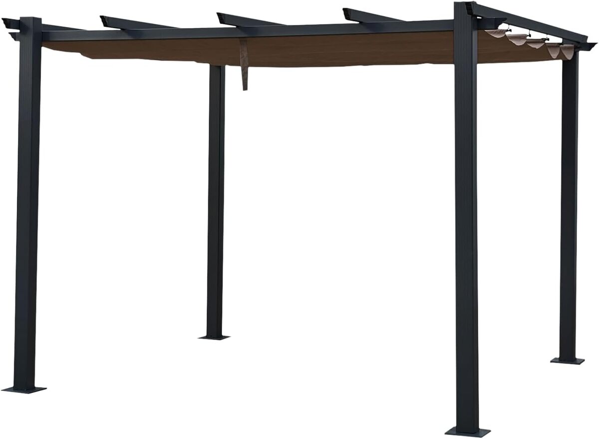 Test : pergola autoportante 3x3m Happy Garden Cassis Taupe