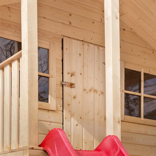 Wood&Play Borys Maison de Jeu pour Enfants - Bricolage Facile à Assembler - Construction sûre, Robuste et Durable - Bois - Matériau Inoffensif et renouvelable - 180x190cm