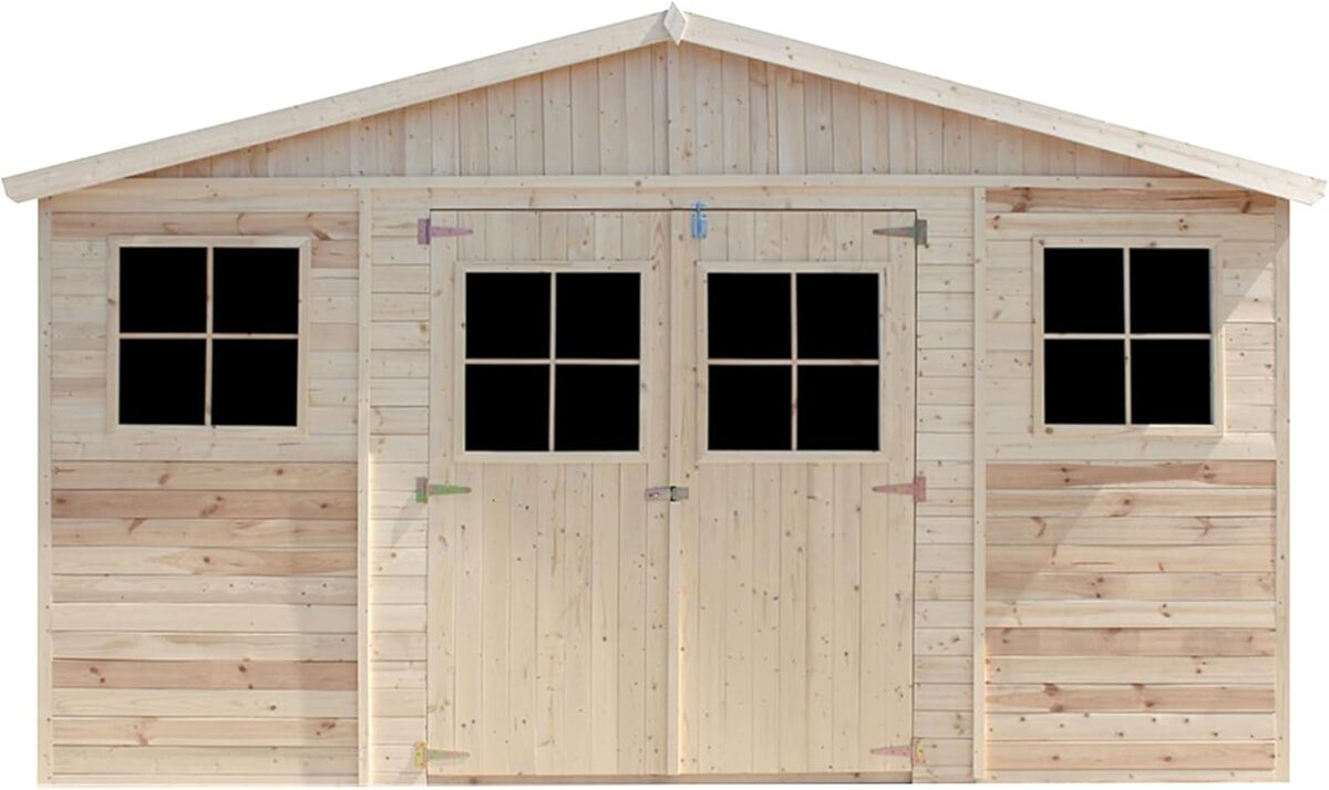 Test abri de jardin Timbela M332 : rangement pratique 8 m²