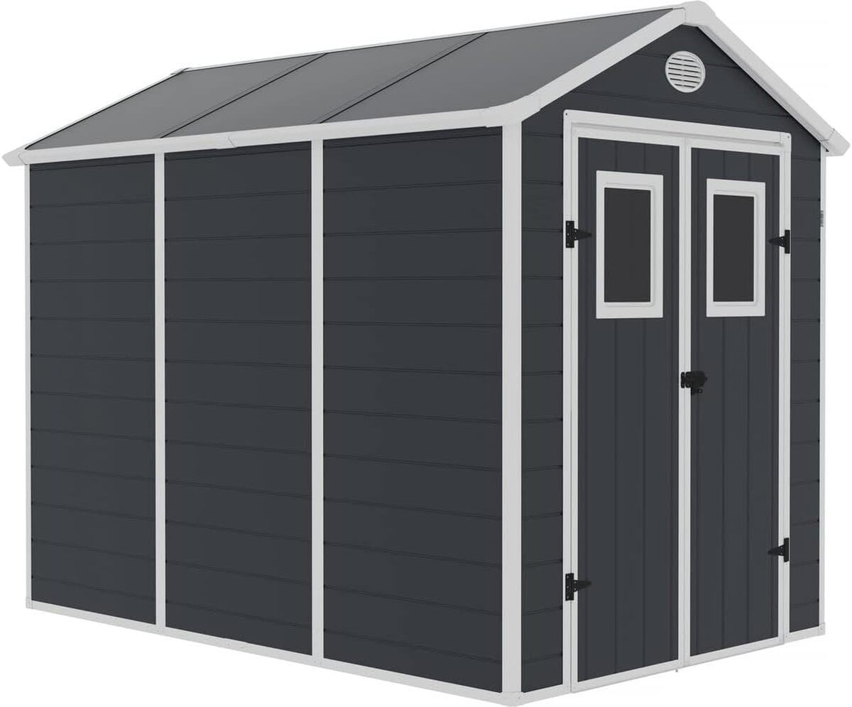 Test de l'abri de jardin Texas d'Habitat et Jardin : résine robuste et anti-UV