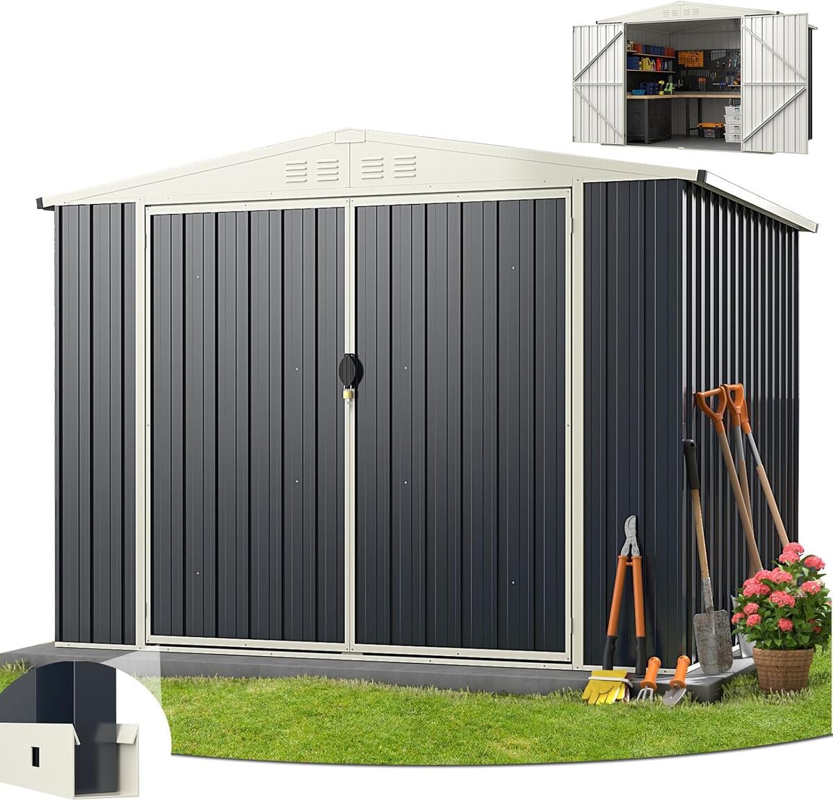 Test abri de jardin Costway : un espace de rangement en métal polyvalent