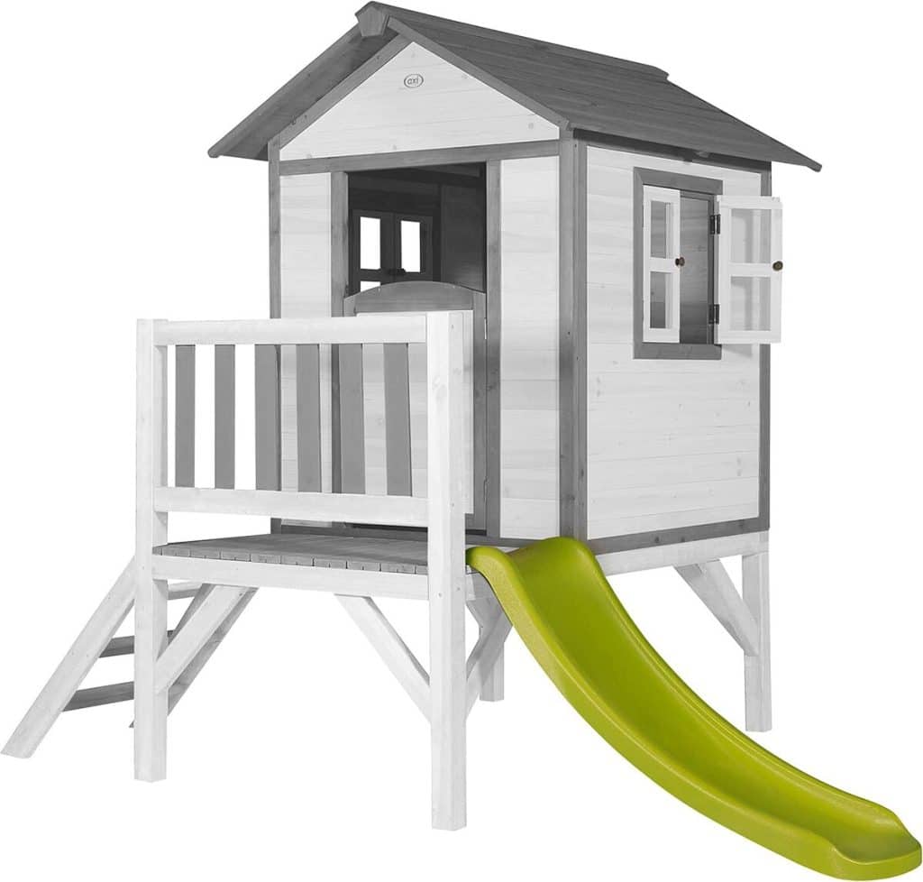 Test de la maison enfant AXI Beach Lodge XL avec toboggan vert lime