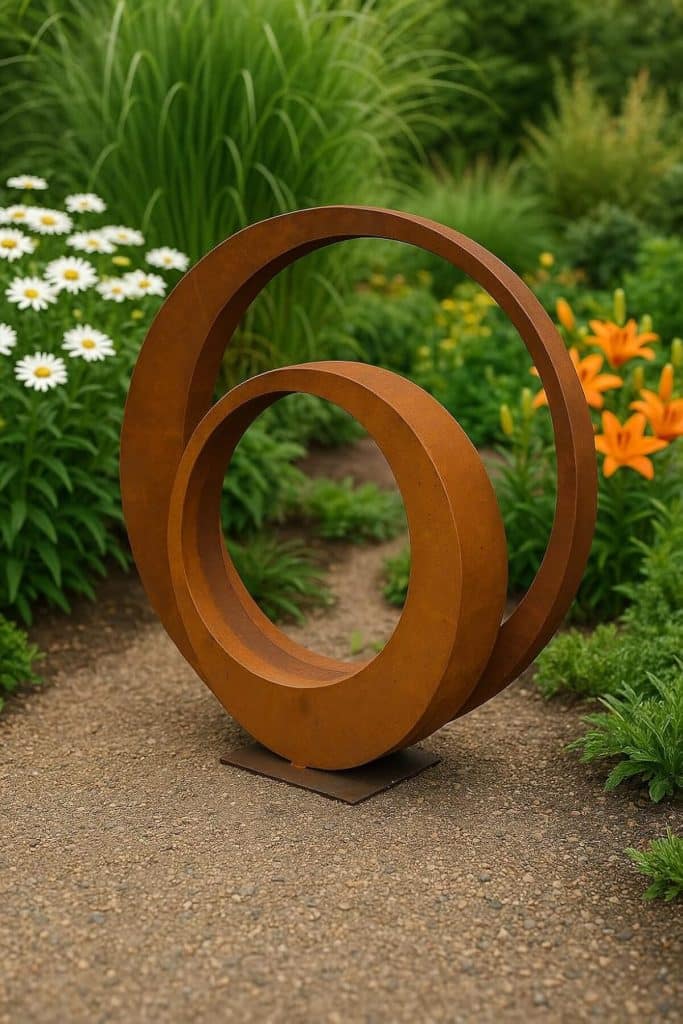 Avis sur les sculptures de jardin en métal 2St.  patine : art rustique pour vos extérieurs