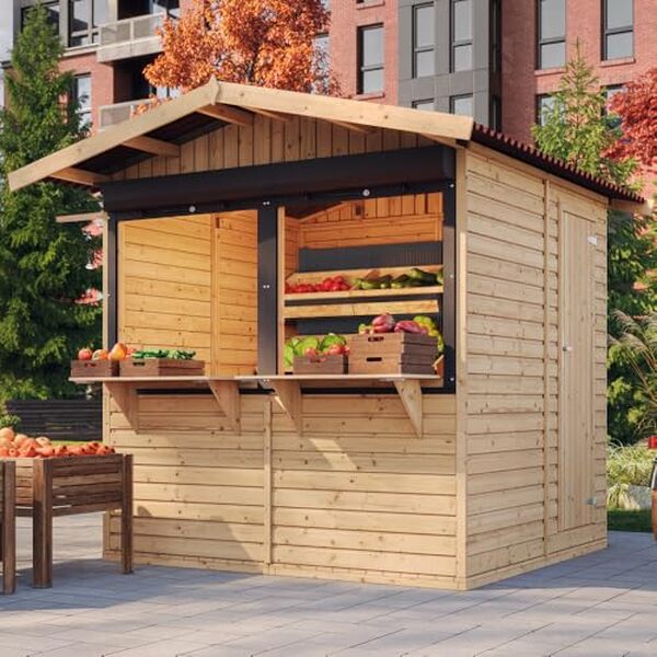 Découvrez le stand de vendeur Timbela M149Z et profitez d'un abri de jardin polyvalent. Idéal pour les marchés ou le stockage, ce stand change votre espace extérieur.