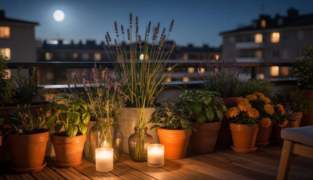 Éloigner les moustiques naturellement de votre terrasse et balcon