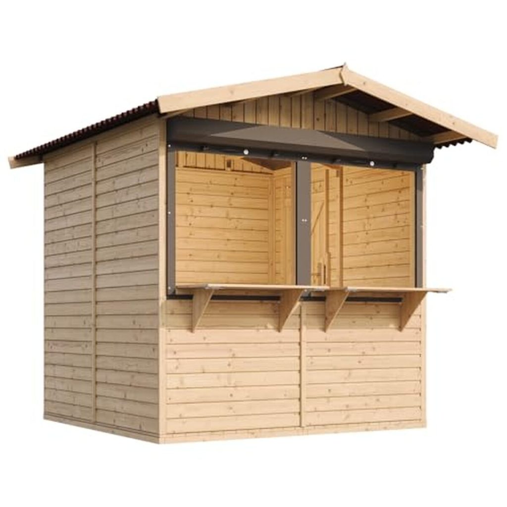 Test du stand de vendeur Timbela M149Z : abri de jardin multifonctionnel