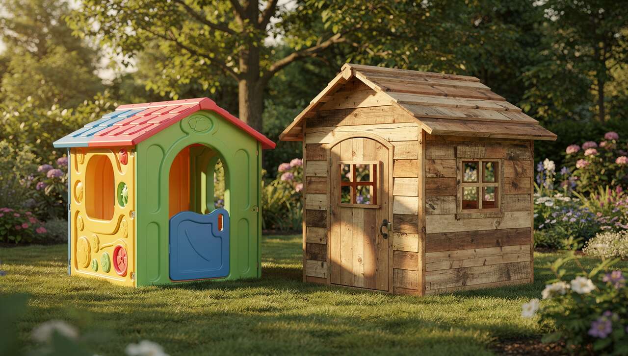 Cabane pour enfant : plastique ou bois ?