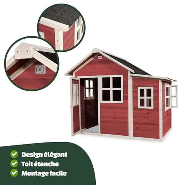 Découvrez notre test complet de la cabane bois Loft 150 rouge d'EXIT : un havre de jeux pour enfants. Caractéristiques, avantages et design unique et audacieux.