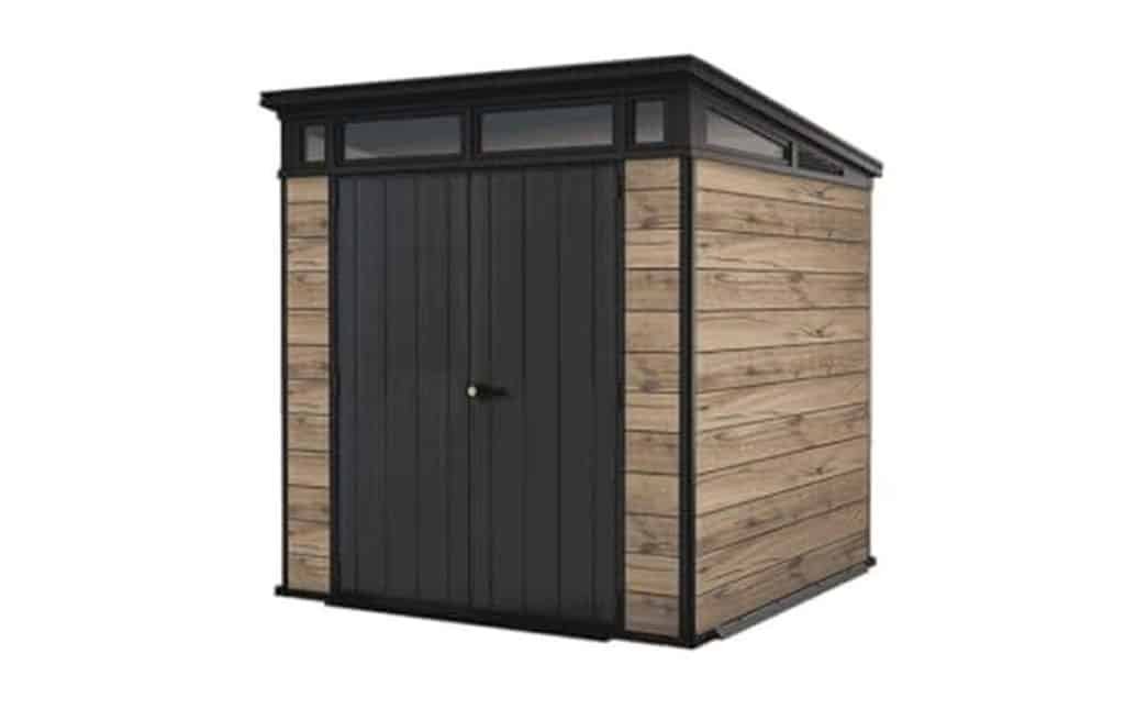 Test de l'abri de jardin Signature Keter 77 : aspect bois douglas 4, 5 m²