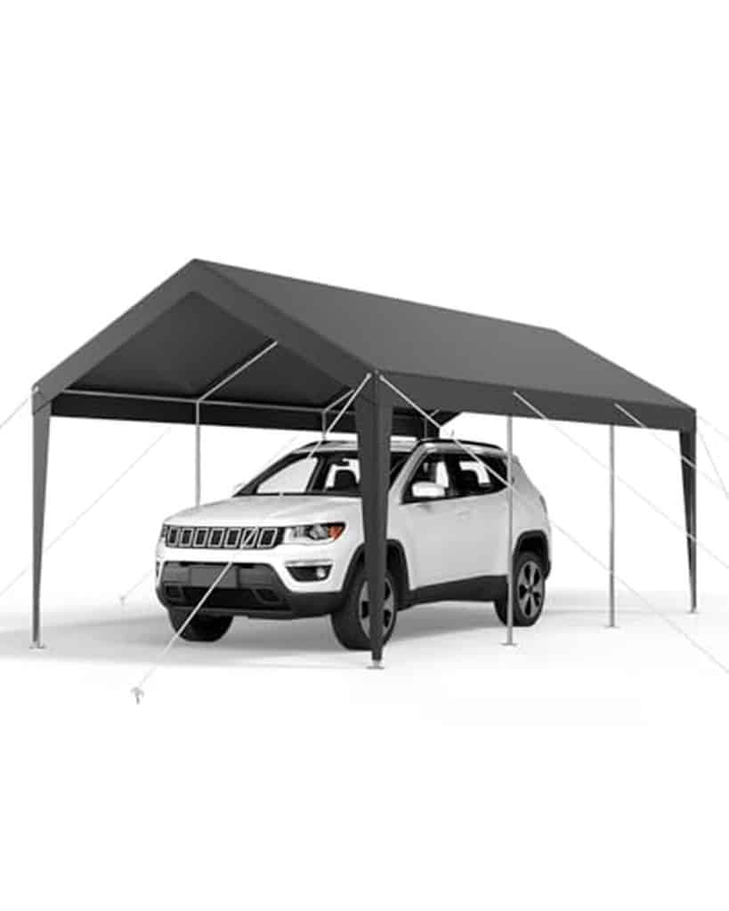 Test du carport VEVOR : abri robuste 3, 05 x 6, 09 m