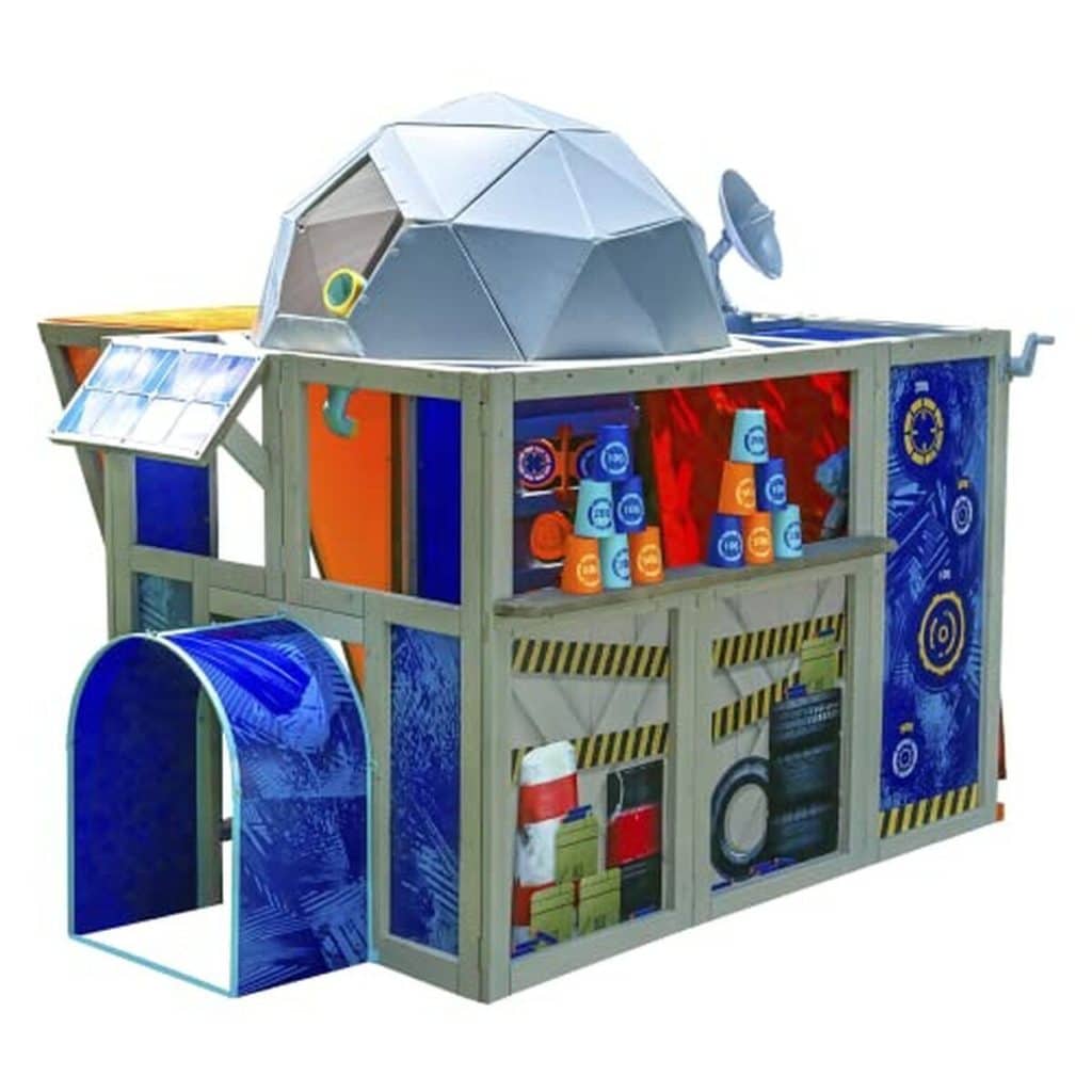 Test de la cabane extérieure KidKraft Nerf Geo Strike pour enfants