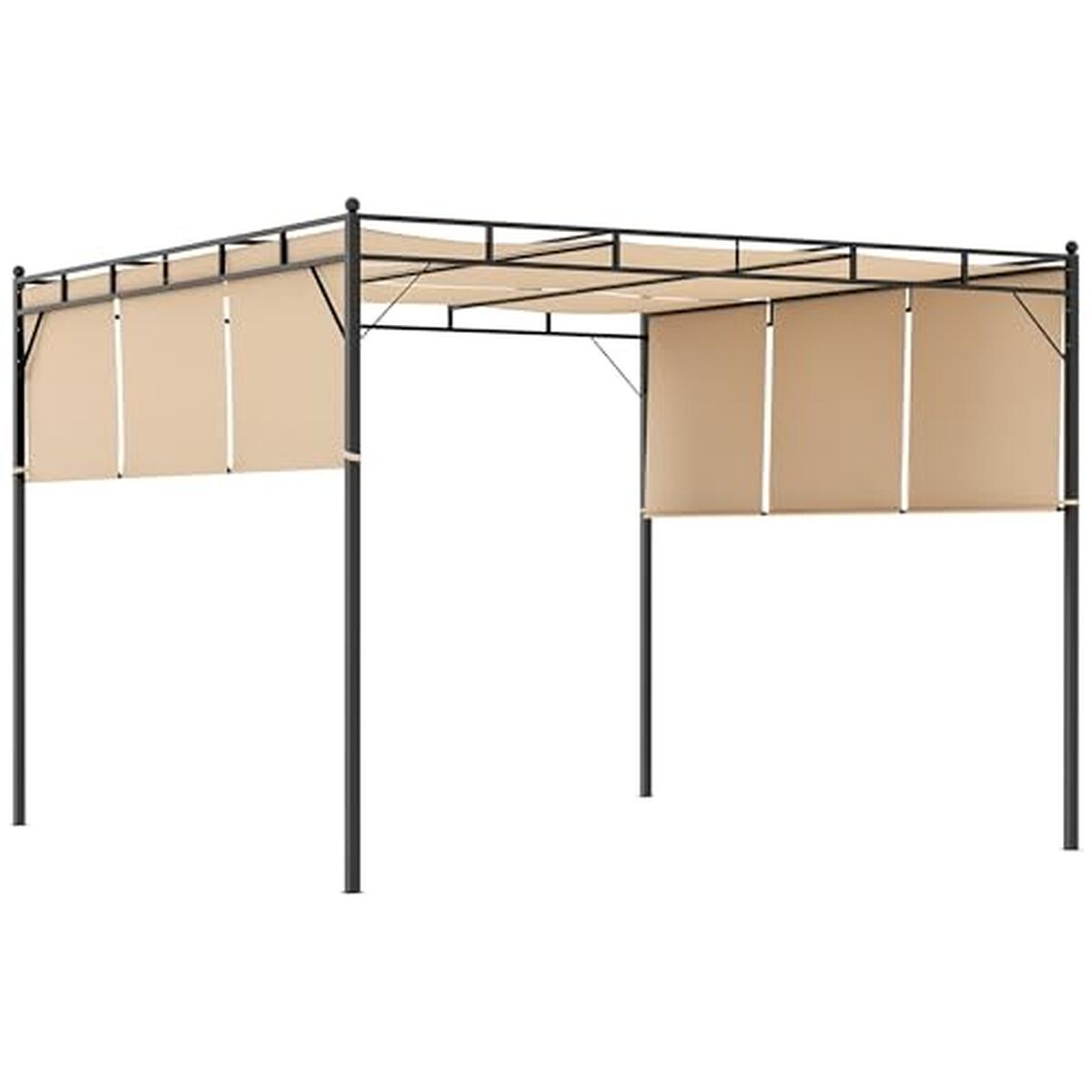 Test de la pergola Outsunny avec toiles rétractables